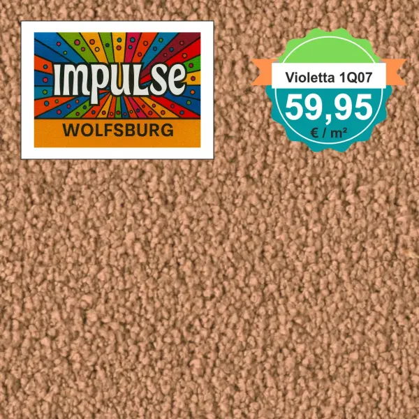 Vorwerk Violetta 1Q07 – Teppichboden in Farbe 1Q07, Velours-Oberfläche